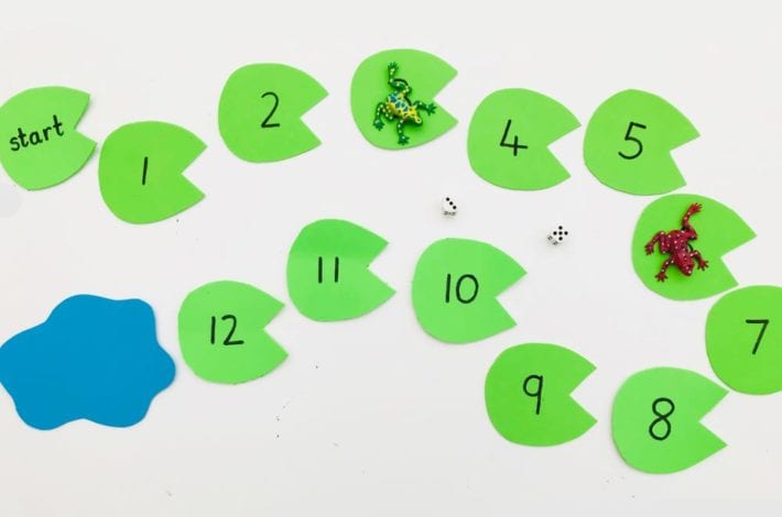 Play this leaping frogs number bonds game to learn those first additions. Practice number bonds to 10 in a fun game.