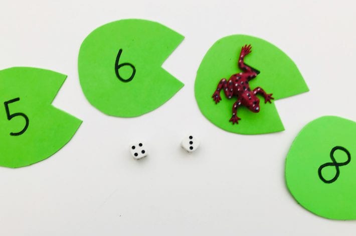 Play this leaping frogs number bonds game to learn those first additions. Practice number bonds to 10 in a fun game.