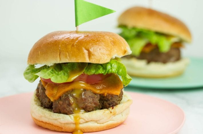 kids teriyaki burger - the ultimate burger for sunday grills or kids party food