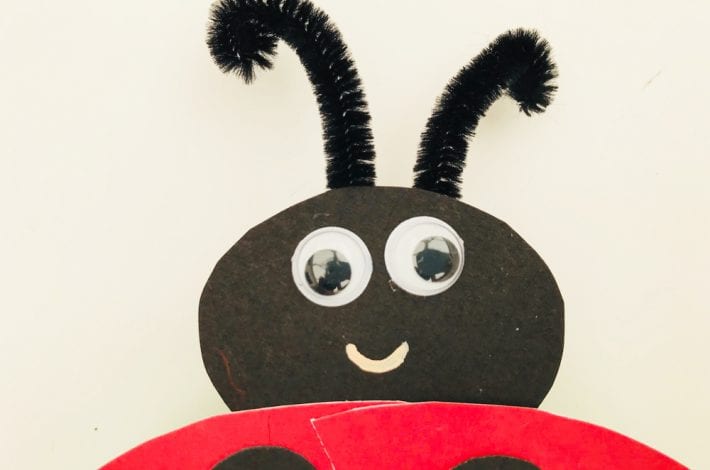 Ladybird finger puppet - enjoy making these animal finger puppets as a fun ladybird craft this summer