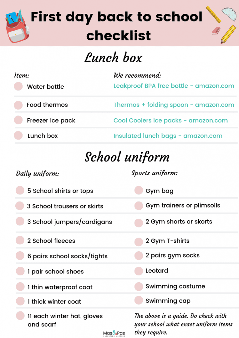 9 Easy Ways To Prepare For The First Day Of School Parenting Mas Pas