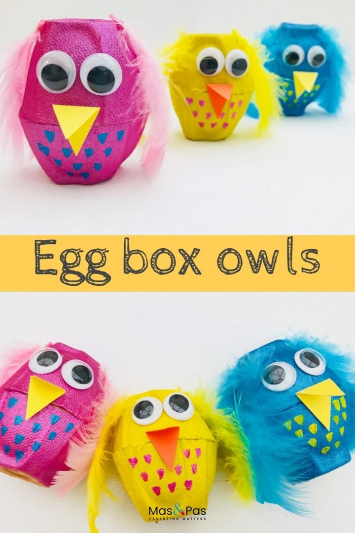 Easy peasy egg carton owls - a quick and easy kids animal craft