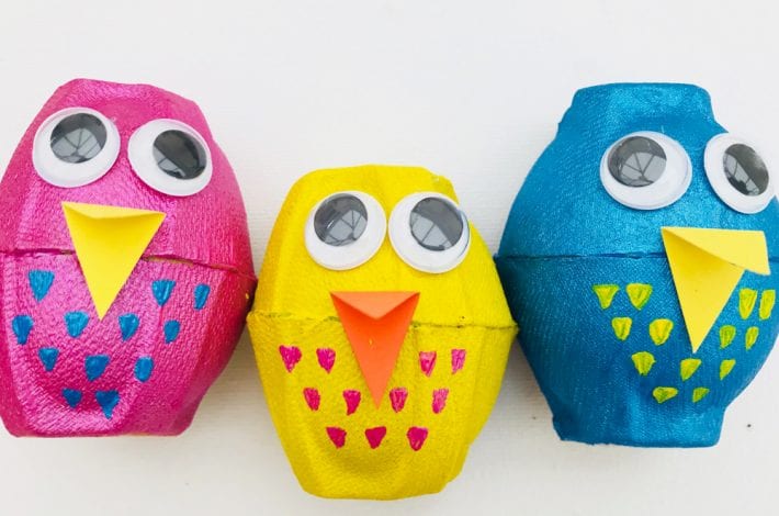 Easy peasy egg carton owls - a quick and easy kids animal craft