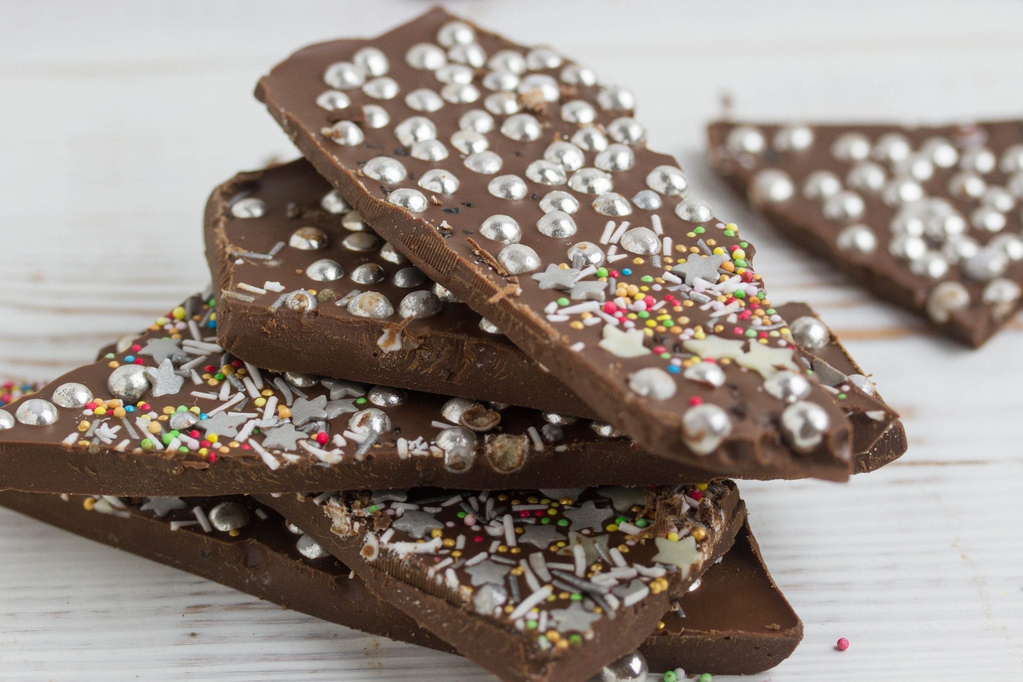 Crackling firework chocolate bark