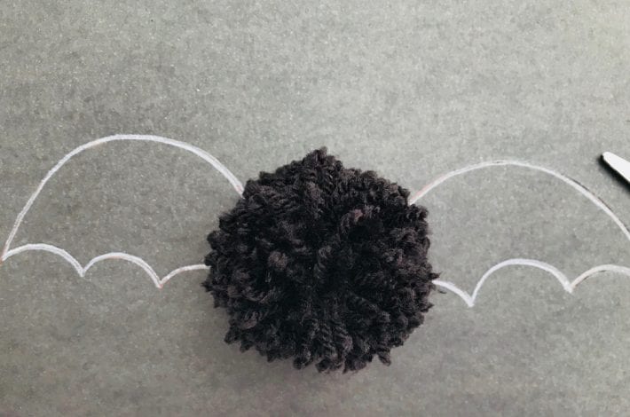 Make these awesome Halloween pom pom bats this October - a great craft for little kids that also make spooky homemade Halloween decorations
