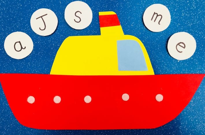 Ship Ahoy - Play this fun name game and help kids learn how to spell their first words, their name. A spell your name game for phonics fun.