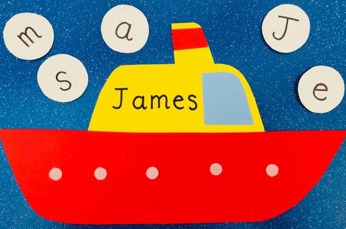 Ship Ahoy - Play this fun name game and help kids learn how to spell their first words, their name. A spell your name game for phonics fun.