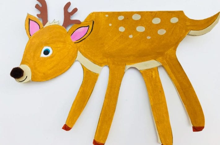 Make Christmas cards special this year by making these handprint Christmas cards in the shape of a deer or reindeer.