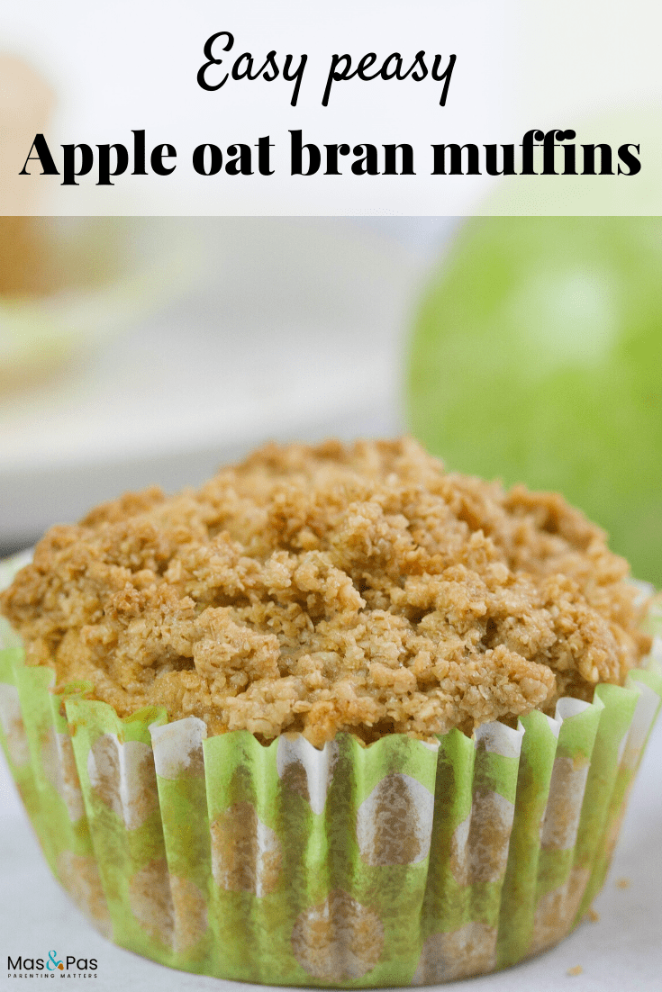 Hearty apple oat bran muffins Baking with kids