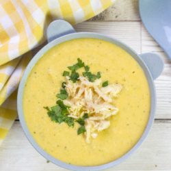 Hearty chicken soup for babies. Make this simple and nutritious soup recipe for baby when weaning and the whole family can enjoy it too