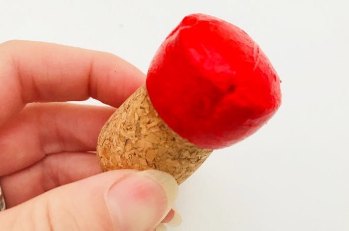 Make this magical champagne cork fairy toadstool - a fun and enchanting craft for kids