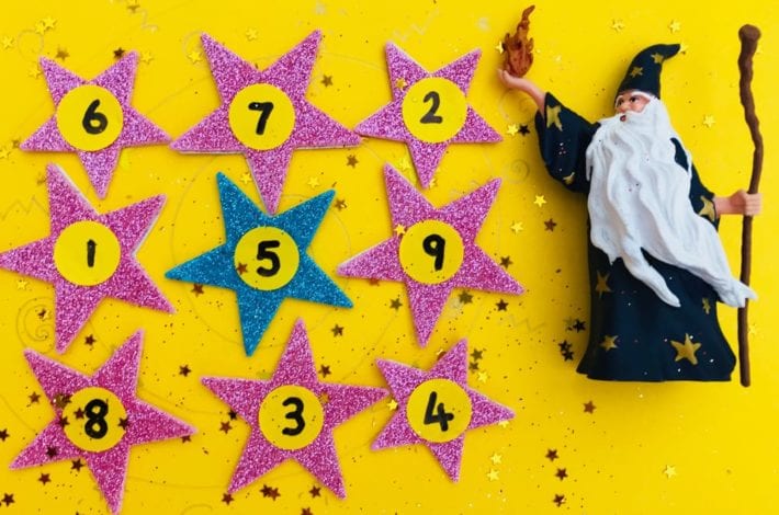 Make this magic square puzzle and help wilfred solve the lines with 3 step addition so they all add up to 15