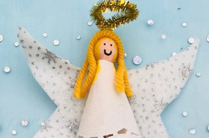 Make beautiful and festive dolly peg angels this year as a fun Christmas craft to enjoy with the kids