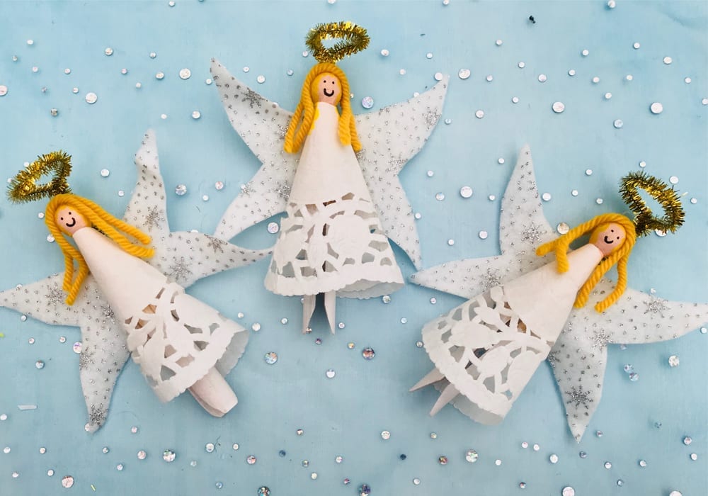 Make beautiful and festive dolly peg angels this year as a fun Christmas craft to enjoy with the kids