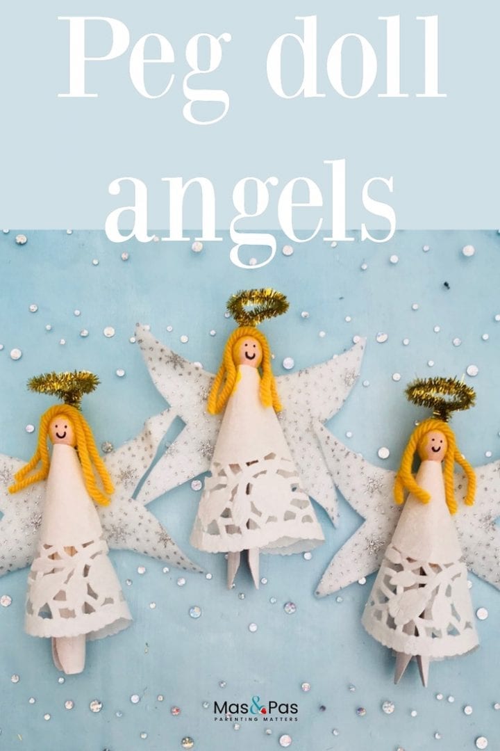 Make beautiful and festive dolly peg angels this year as a fun Christmas craft to enjoy with the kids