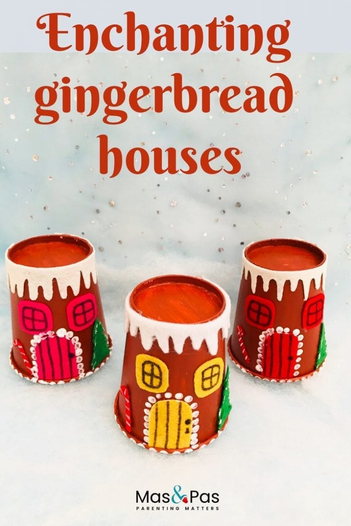 Try making this paper cup gingerbread house craft this year in the holidays - a great Christmas craft for kids