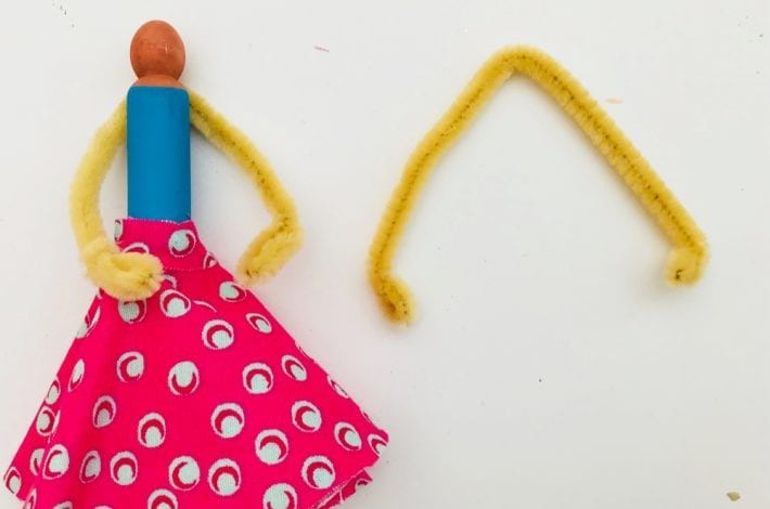 Dolly peg craft for kids to enjoy - make these diy dolly peg lolls and have fun making them dance with flowing skirts