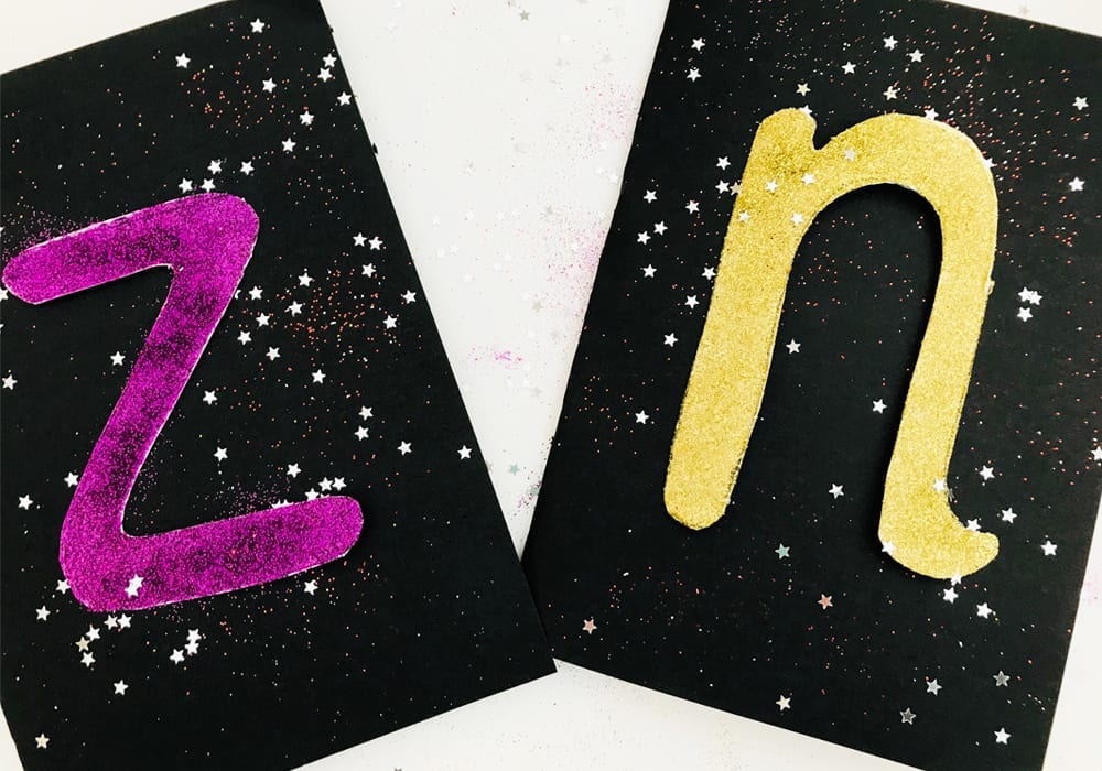 Have fun with this glittery letter activity for toddlers. Make glitter letter with this phonics fun activity