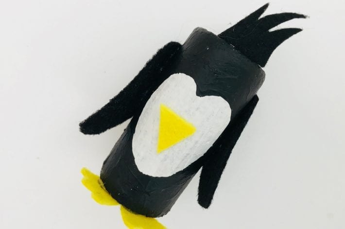 How to make cork penguins. A fun winter craft or Christmas craft for kids to enjoy.