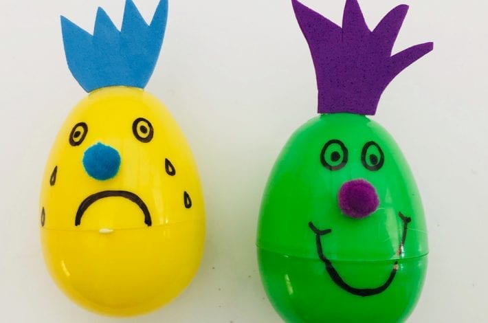Emotional eggs monster characters - give plastic eggs different expressions and emotions with this learning emotions activity for preschoolers