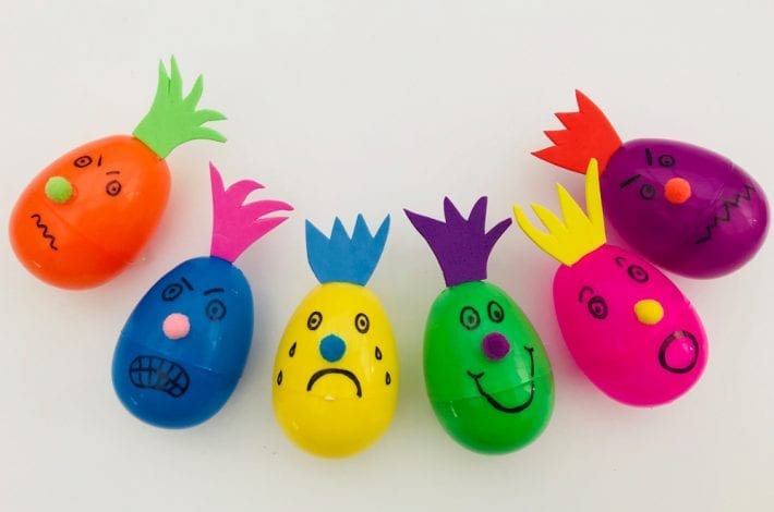 Emotional eggs monster characters - give plastic eggs different expressions and emotions with this learning emotions activity for preschoolers