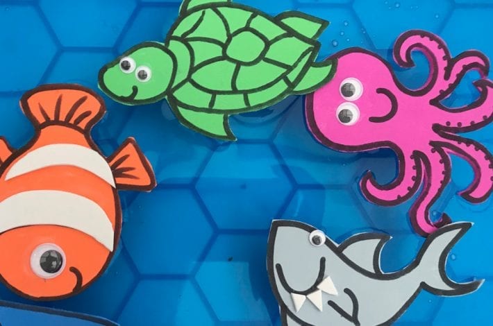Fishing for letters with sea creature friends - learn to spell your name by learning first letters and building a word