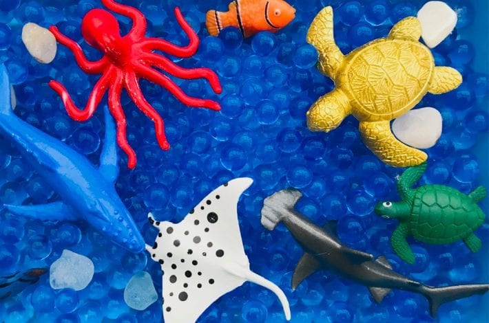 4 Easy Animal Habitat Sensory Trays | Playtime Learning