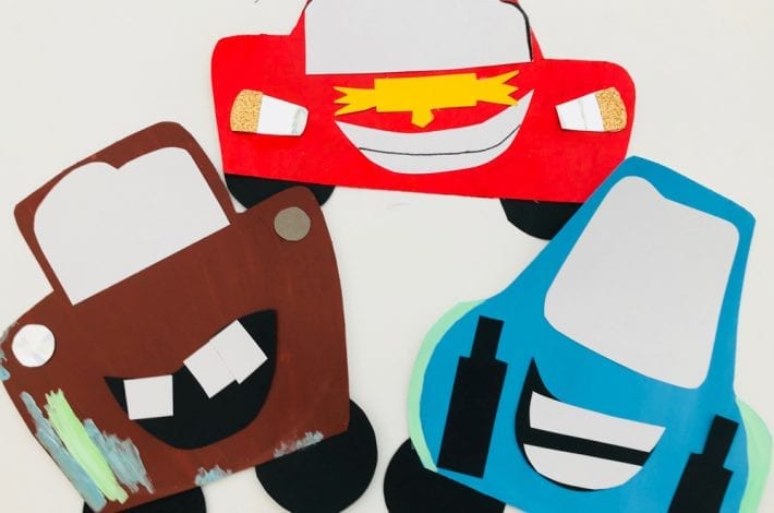 Lightning McQueen craft with paper plates - make this fun and easy paper plate craft with the kids of all the Disney Pixar Cars movie characters