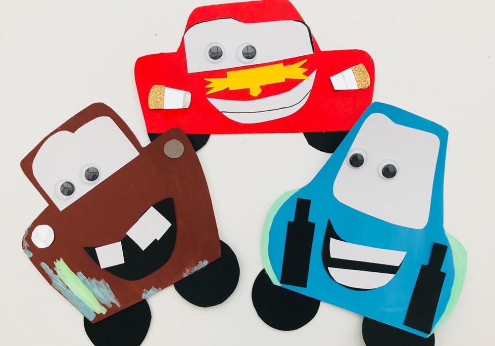 Disney's Lightning McQueen Craft with Paper Plates | Kids Craft | Mas & Pas
