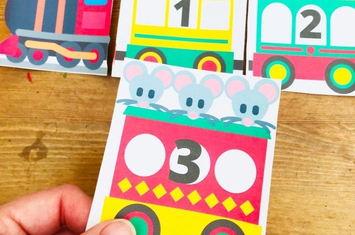 Animal number train - count to 10 and learn how to put numbers in order - train learning activity for preschoolers