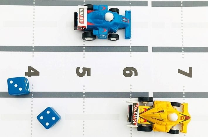 Play this race car addition game and learn first number bonds to 12 with this playtime learning activity