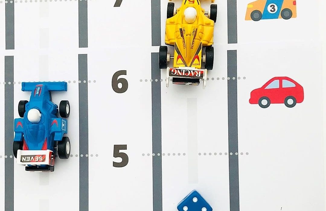 Play this race car addition game and learn first number bonds to 12 with this playtime learning activity