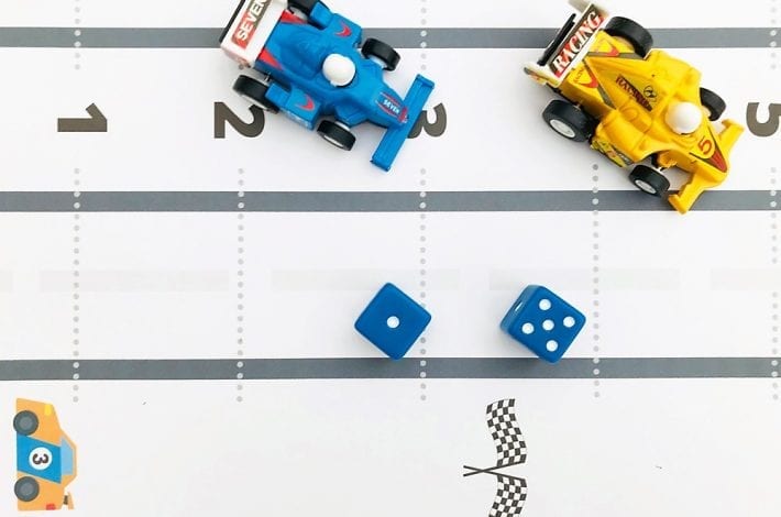 Play this race car addition game and learn first number bonds to 12 with this playtime learning activity