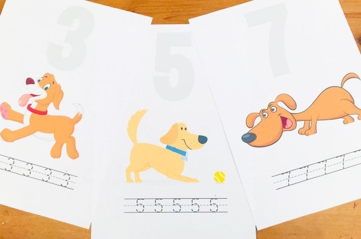 Teaching numbers to toddlers with these number playdough mats - learn first numbers and numeracy skills with numbers to 10