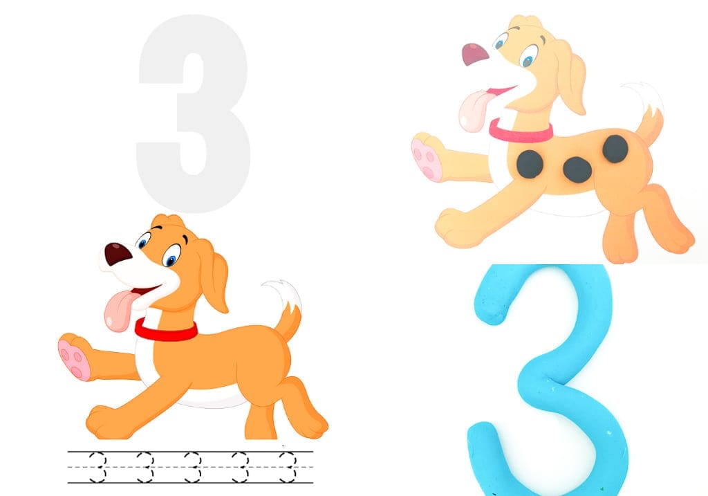 Teaching numbers to toddlers with these number playdough mats - learn first numbers and numeracy skills with numbers to 10