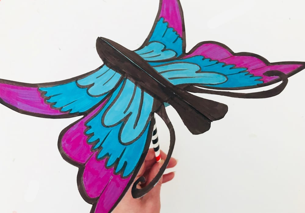 Flapping Butterfly Pull the Straw Fun Kids Crafts