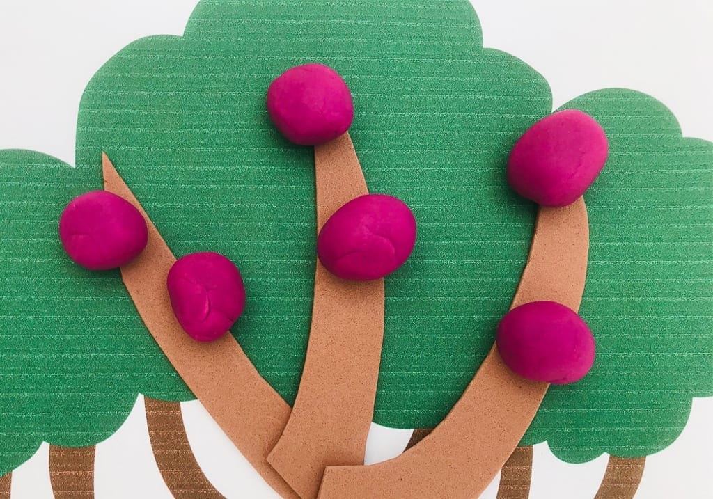 Multiplication Activity with Playdough Plum Trees