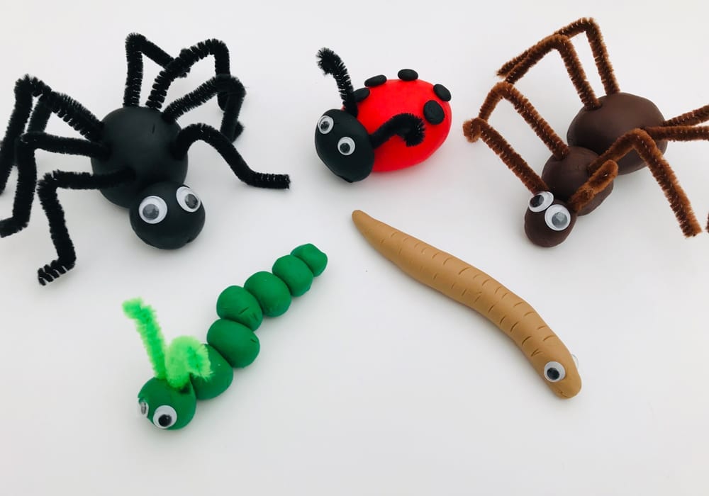 Minibeast activities - playdough minibeasts and insects - learn about minibeasts through play - early years activity