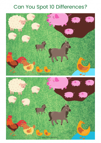 Farm Animal Printable - Free Activity Pack for Preschoolers with free printable downloads - learn about the farm