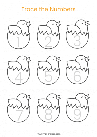 Farm animal themed number tracing sheets - 0-10 – My Bored Toddler