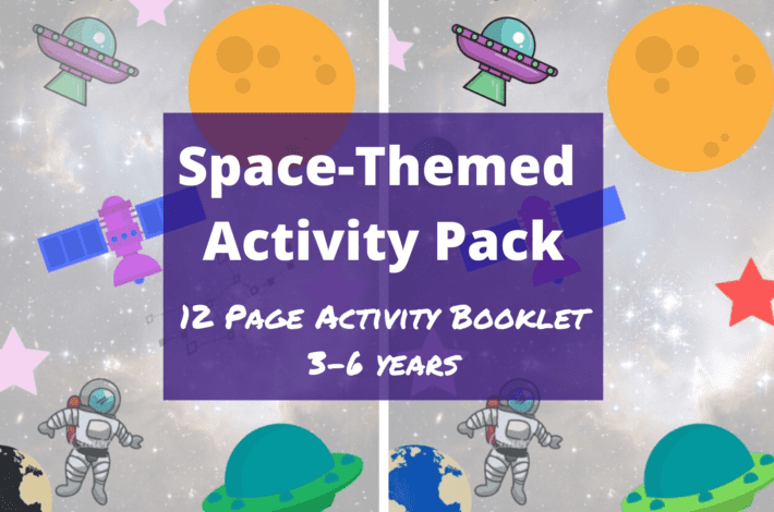 Space themes activity pack with free worksheets for 3-6 year olds