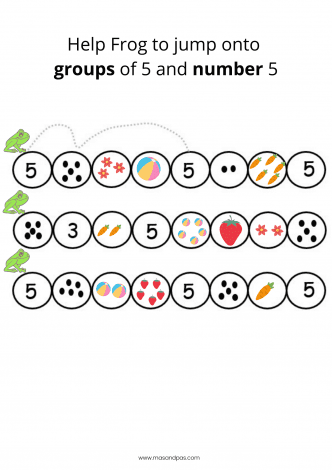 Count and write worksheet - learn first numbers activity pack