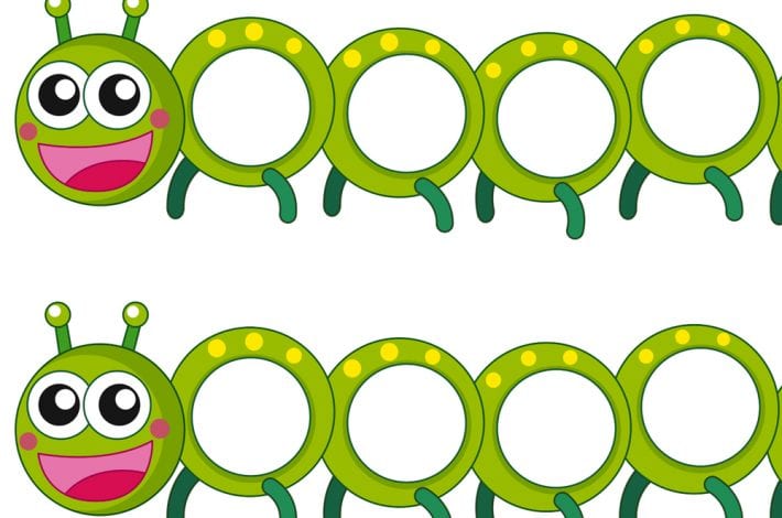 caterpillar phonics game - learning initial sounds