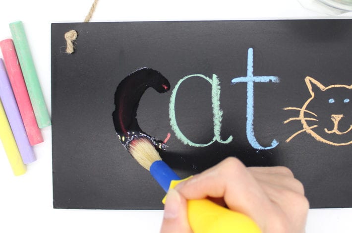 Painting Letters with Water - Letter Formation Activity - chalk letter writing - wipe off letter activity