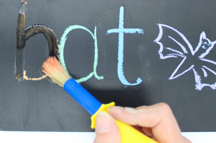 Painting Letters with Water - Letter Formation Activity - chalk letter writing - wipe off letter activity