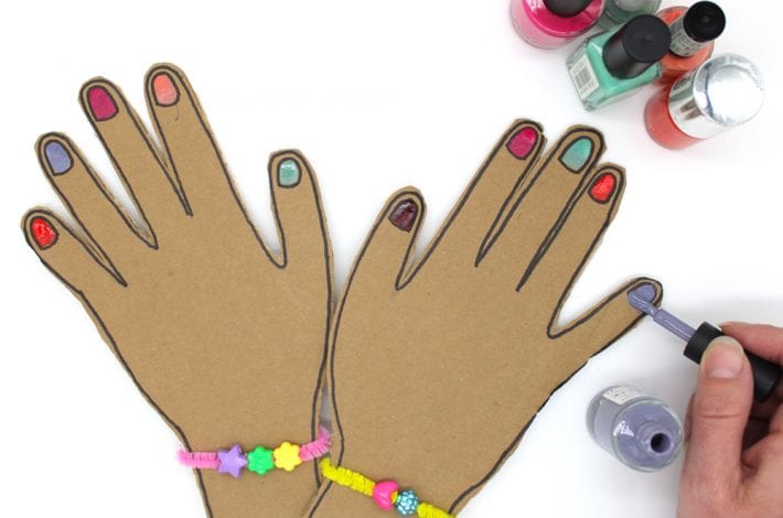 Pretend nail salon - let kids enjoy pretend play with this DIY nail salon for kids - a great indoor activity for kids and they can have fun painting nails