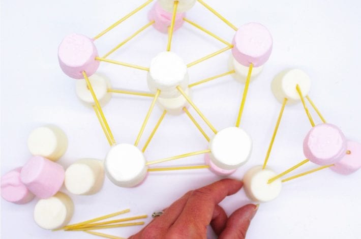 Marshmallow toothpick challenge - marshmallow stem activities - marshmallow towers