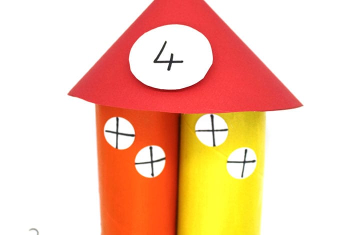 Number bond activity with gnome home towers - learn to add