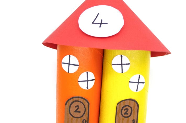 Number bond activity with gnome home towers - learn to add