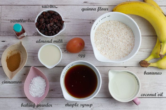 Quinoa flour banana bread - healthy snacks and desserts for kids and family - easy healthy banana bread